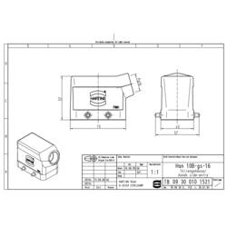 pouzdro Han® 10B-gs-R-M20 19300101540 HARTING 1 ks