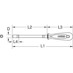 KS Tools 9111128 šroubovák s nástrčným klíčem Velikost klíče: 8 mm Délka dříku: 150.0 mm