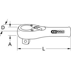 KS Tools 9111019 911.1019 ráčna 1 210.0 mm