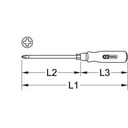 KS Tools 3001011 300.1011 křížový šroubovák PH 1 DIN 8764