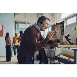 HP Poly Voyager Focus 2 Headset otevřená (On Ear) Bluetooth® stereo černá Potlačení hluku headset Počítače