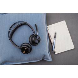 HP Poly Voyager Focus 2 Headset otevřená (On Ear) Bluetooth® stereo černá Potlačení hluku headset Počítače