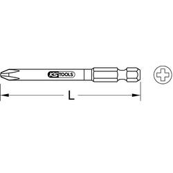 KS Tools 918.3150 9183150 křížový bit Pohon (šroubovák): 1/4 (6,3 mm) Typ zakončení: křížový PH PH 1 75.0 mm