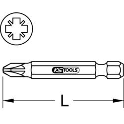 KS Tools 911.7527 9117527 křížový bit Pohon (šroubovák): 1/4 (6,3 mm) Typ zakončení: křížový PZ PZ 1 75.0 mm