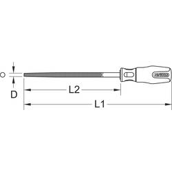 KS Tools 962.7202 Pilník Délka 360 mm 1 ks