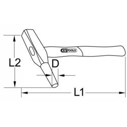 KS Tools 9632406 963.2406 Průbojník 950 g 340 mm 1 ks