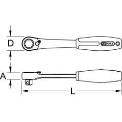 KS Tools 9184051 918.4051 ráčna 1/2 205.0 mm