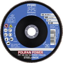 PFERD TOOLS 67686185 Z Sg Power Steelox vějířovitý brusný kotouč Průměr 180 mm Ø otvoru 22.23 mm Zrnitost 60 10 ks