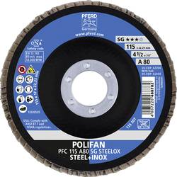 PFERD TOOLS 67748115 A Psf Steelox vějířovitý brusný kotouč Průměr 115 mm Ø otvoru 22.23 mm Zrnitost 80 10 ks