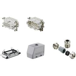 RockStar&reg; HDC kits-Heavy Duty Connectors, Kit, HE, Size: 4, Poles: 10, Screw connection, 500 V, 16 A, diecast aluminium, metric