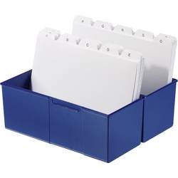 HAN 975-14 975-14 kartotéční box modrá max. počet karet: 500 karet DIN A5 na šířku víko lze použít jako další nosítka