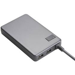 LVSUN Ultra Slim USB nabíjecí hub, 1x USB A , DC zástrčka 3.5 mm, 90 W, černá
