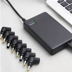 LVSUN Ultra Slim USB nabíjecí hub, 1x USB A , DC zástrčka 3.5 mm, 90 W, černá