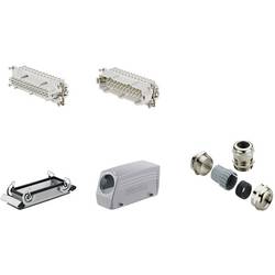 RockStar&reg; HDC kits-Heavy Duty Connectors, Kit, HE, Size: 8, Poles: 1, Screw connection, 500 V, 16 A, diecast aluminium, PG