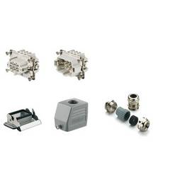 RockStar&reg; HDC kits-Heavy Duty Connectors, Kit, HE, Size: 3, Poles: 1, Screw connection, 500 V, 24 A, diecast aluminium, PG
