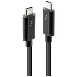 MicroConnect Thunderbolt™ kabel Thunderbolt™ 3 USB-C ® zástrčka, USB-C ® zástrčka 1.00 m černá s USB TB3010
