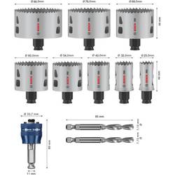 Bosch Accessories 2608594430 2608594430 sada děrovacích pil 25 mm, 32 mm, 40 mm, 54 mm, 60 mm, 68 mm, 76 mm, 86 mm 1 ks