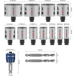 Bosch Accessories 2608594426 2608594426 sada děrovacích pil 20 mm, 22 mm, 25 mm, 32 mm, 35 mm, 40 mm, 44 mm, 51 mm, 60 mm, 68 mm, 76 mm 1 ks