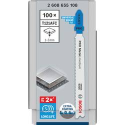 Bosch Accessories 2608655108 List přímočaré pily NA kov T121AFC, 92 mm, 100 ks.“; a „Tel.“ pilové listy NA T121 100 ks