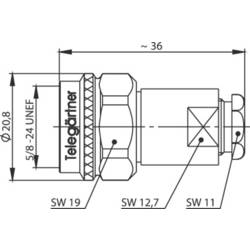 Telegärtner 100023964 100023964 N konektor zástrčka, rovná 50 Ω 1 ks Piece