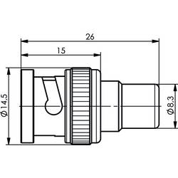 Telegärtner 100023682 100023682 BNC adaptér BNC zástrčka - cinch zásuvka 0 mm 1 ks Piece