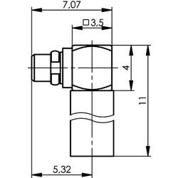 Telegärtner J01340B0121 100025098 MMCX konektor zástrčka, zahnutá 50 Ω 1 ks