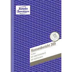 Avery-Zweckform formulář pokladní zprávy 305 DIN A5 bílá Počet listů: 50 samopropisovací: Ne