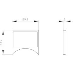 Siemens 3SU1960-0AH10-0AA0 3SU19600AH100AA0 držák štítků plochý (š x v) 27 mm x 17.5 mm černá 10 ks Piece