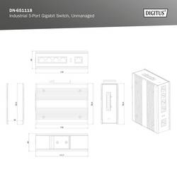Digitus DN-651118 DN-651118 průmyslový ethernetový switch 5 portů 10 / 100 / 1000 MBit/s