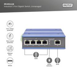 Digitus DN-651118 DN-651118 průmyslový ethernetový switch 5 portů 10 / 100 / 1000 MBit/s