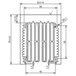 Fischer Elektronik 10015838 LA 6 150 AL profilový chladič 0.3 K/W (d x š x v) 150 x 75 x 62 mm