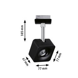 Paulmann Cube svítidla do lištových systémů (230 V) URail pevně vestavěné LED 8 W LED černá (matná), chrom