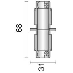 Deko Light 710019 D Line mechanischer Verbinder vysokonapěť. komponent lištových systémů napájecí kolejnice 3fázové šedá