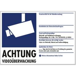 PENTATECH 40205 výstražná samolepka monitorováno kamerou (š x v) 21 cm x 14.8 cm