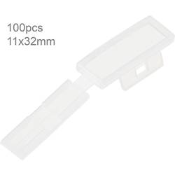 TRU COMPONENTS TC-MC1203-100 Označovač kabelů Druh montáže: kabelové spony Potisknutelná plocha: 32 x 11 mm přírodní 100 ks