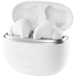 Intenso T302A Headset do uší (In Ear) Bluetooth® stereo bílá Potlačení hluku Indikátor nabití, headset, Nabíjecí pouzdro, dotykové ovládání