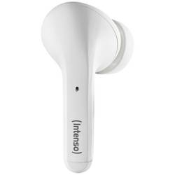 Intenso T302A Headset do uší (In Ear) Bluetooth® stereo bílá Potlačení hluku Indikátor nabití, headset, Nabíjecí pouzdro, dotykové ovládání