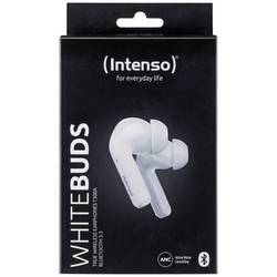 Intenso T302A Headset do uší (In Ear) Bluetooth® stereo bílá Potlačení hluku Indikátor nabití, headset, Nabíjecí pouzdro, dotykové ovládání