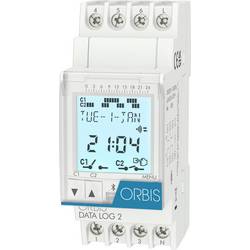 ORBIS Zeitschalttechnik DATA LOG 2 230 V časovač na DIN lištu, OB175012, digitální, 2 x přepínač