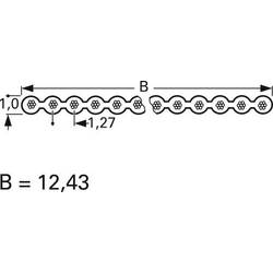 Rautronic 94460 plochý kabel Rastr (rozteč): 1.27 mm 10 x 0.14 mm² modrá metrové zboží