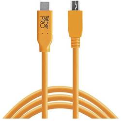 Tether Tools USB kabel USB 2.0 USB-C ® zástrčka, USB Mini-B zástrčka 4.60 m oranžová bez nabíjecí zásuvky, stíněný CUC2415-ORG