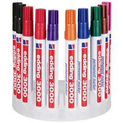 Edding 4-3000-10999 permanentní popisovač černá, červená, modrá, zelená, oranžová, hnědá, fialová, růžová Vodotěsné: Ano
