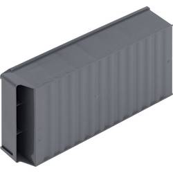 Alutec 66030 skladový box , stohovatelné, (d x š x v) 400 x 183 x 81 mm, tmavě šedá , 1 ks