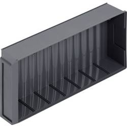 Alutec 66030 skladový box , stohovatelné, (d x š x v) 400 x 183 x 81 mm, tmavě šedá , 1 ks
