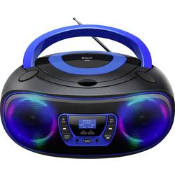 Denver TDB-212BU 111141900030 rádio s CD, DAB+, DAB, FM, AUX, USB, Bluetooth, CD, ambient light, včetně reproduktoru, černá, modrá