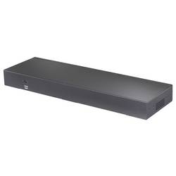 Renkforce RF-6627278 USB Hub 10 portů USB-A USB 3.2 Gen2 10 GBit/s pro průmyslové použití, možnost montáže do stojanu, kovový ukazatel černá 483 mm (19) Rack