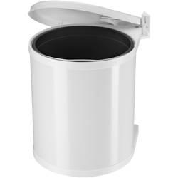 Hailo Compact-Box M 3555-001 odpadkový koš, 15 l, ocelový plech, (Ø x v) 285 mm x 355 mm, bílá, 1 ks