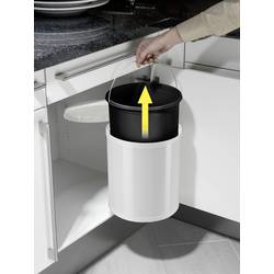 Hailo Compact-Box M 3555-001 odpadkový koš, 15 l, ocelový plech, (Ø x v) 285 mm x 355 mm, bílá, 1 ks