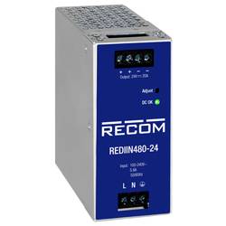 RECOM REDIIN480-24 síťový zdroj na DIN lištu 24 V 20 A 480 W Počet výstupů:1 x Obsah 1 ks