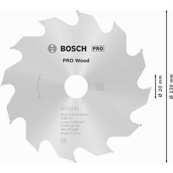 Bosch Accessories Optiline Wood 2608641167 tvrdokovový pilový kotouč 130 x 20 x 2.4 mm Počet zubů (na palec): 12 1 ks